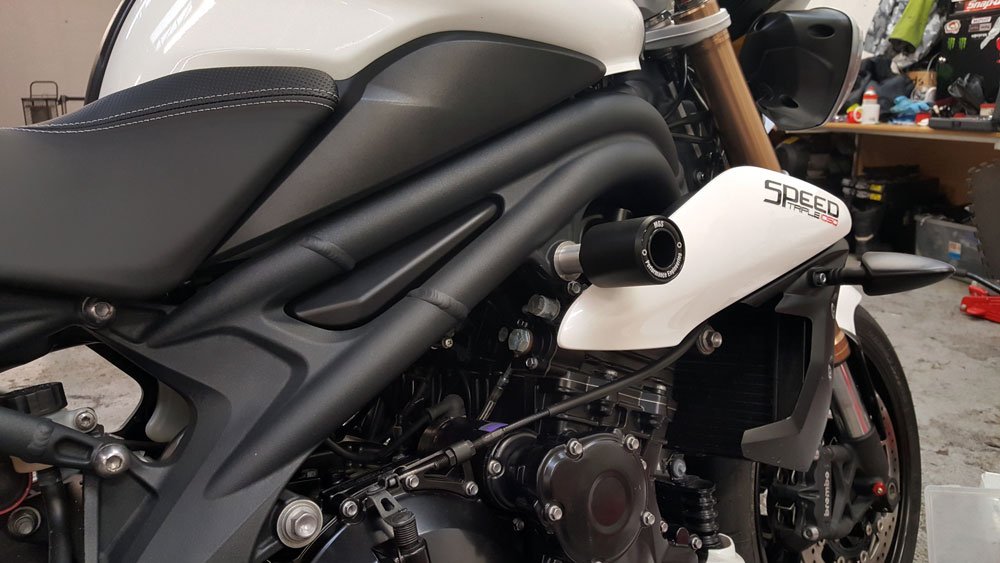 JaybeeBikerBits Crash Mushrooms Protectors – Triumph Speed Triple 2011-2020 (Full Set Of 8)