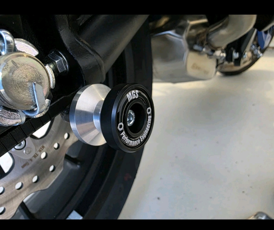 Benelli 502C 2019 - 2025 Paddock Stand Bobbins 3 MGS Performance Engineering Motorcycle Crash Protection