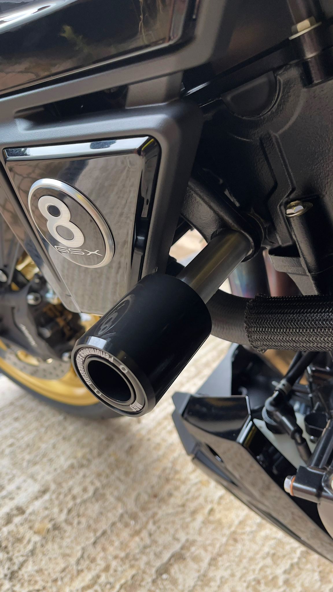 Suzuki GSX-8S 2023 - 2026 Crash Bobbins 5 MGS Performance Engineering Motorcycle Crash Protection